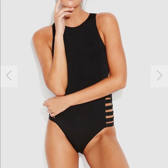 Seafolly multi strap high neck swimsuit - Picture 7 of 9